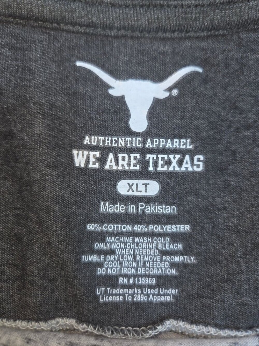Texas Longhorns Gray Colorblock Crewneck T-Shirt Size XLT - Picture 6 of 7